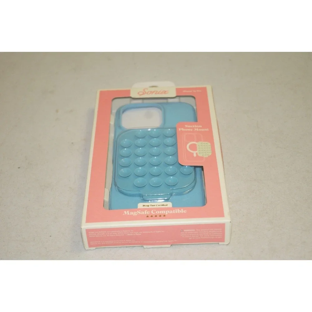 Sonix iPhone 16 Pro Suction Case with MagSafe - Light Blue: TPU Cell Phone Cover
